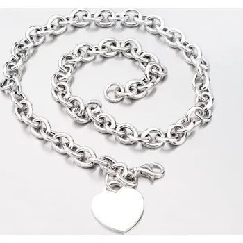 Náhrdelník Dámský náhrdelník stříbro 925 srdce N1300444-1264-SLX délka 45 cm