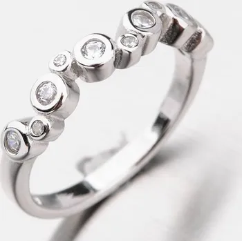 Prsten Dámský prsten stříbro 925 zirkon zdobený GST-11388 velikost 56