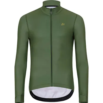 cyklistický dres HOLOKOLO Cyklistický dres s dlouhým rukávem zimní - PHANTOM WINTER - zelená XS