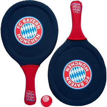 FC BAYERN MNICHOV Plážový tenis FC Bayern, 2 pálky, 1 míček, Síťový obal