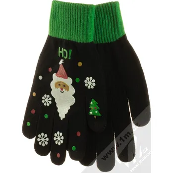 Rukavice 1Mcz Touch Gloves Santa Claus rukavice pro kapacitní dotykový displej černo zelené