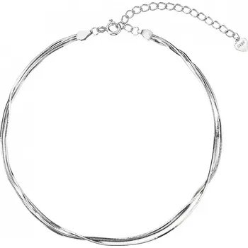 Řetízek Stříbrný řetízek na nohu tři řetízky hádě 16002.1