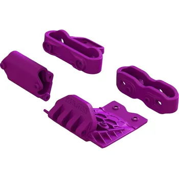 RC vybavení 1:10 Arrma Gorgon RTR: Spodní ližina a držák nárazníku (fialové)