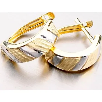 Náušnice Dámské náušnice zlato mix 585 gravírované 42-31024