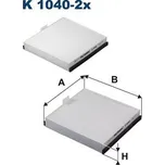 Filtr, vzduch v interiéru FILTRON K 1040-2x