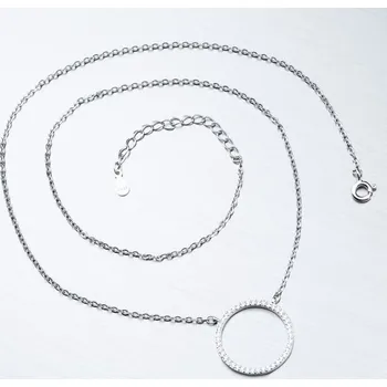 Náhrdelník Dámský náhrdelník stříbro 925 zirkon SST-151161 délka 45 cm