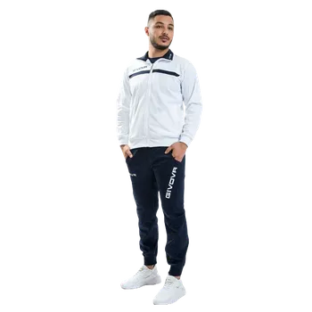 tepláková souprava givova One Full Zip bílá/tmavě modrá 0304 M