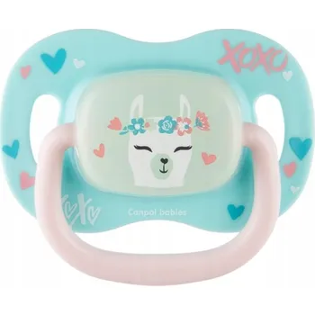 dudlíky Dudlík silikový plochý svítící střed - EXOTIC LAMA mátový - 0-6měs.