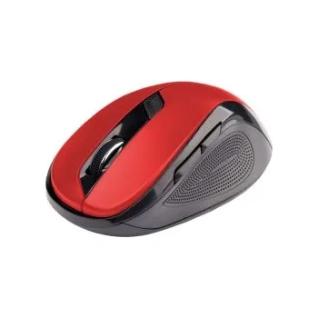 Myš C-TECH Myš WLM-02/Ergonomická/Optická/Pro praváky/1 600 DPI/Bezdrátová USB/Černá-červená