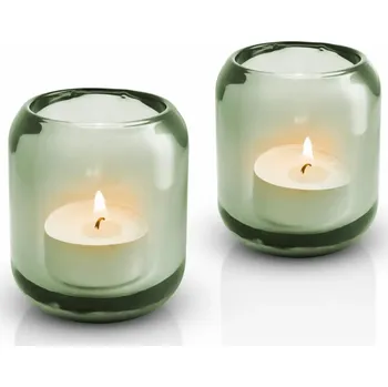 Svícen Sada stojánků na čajovou svíčku 2 ks ACORN, listově zelená, Eva Solo