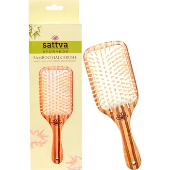 kartáč na vlasy Sattva bambusový kartáč na vlasy, 1 ks.