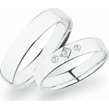 Prsten Snubní prsteny stříbro 925 zirkon 0.059 ct SP-274-Ag