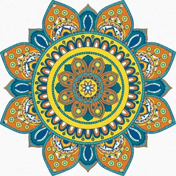 Hračka Diamondi Diamantové malování - MANDALA V Rozměr: 40x50 cm, Rámování: bez rámu a bez vypnutí plátna