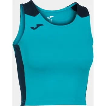 Dámské tričko Dámský/Dívčí sportovní top JOMA RECORD II TOP FLUOR TURQUOISE-NAVY Velikost: M, Barva: FLUOR TURQUOISE