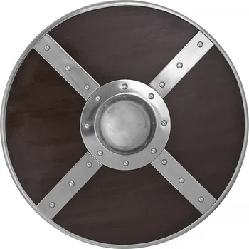 Příbor Deepeka Kulatý dřevěný štít s železným kováním do kříže