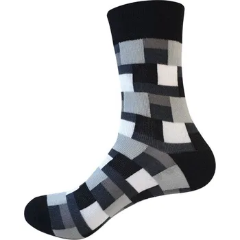 Pánské ponožky VšeProBoty ponožky KREATIV Kostky černé - 43-45