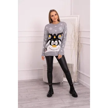 Dámský svetr Kesi Vánoční svetr Flofar šedá Univerzální