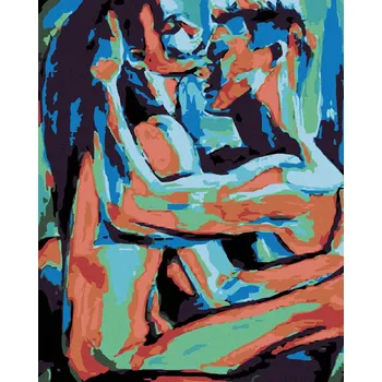 Diamondi Diamantové malování - BAREVNÍ MILENCI Rozměr: 40x50 cm, Rámování: bez rámu a bez vypnutí plátna