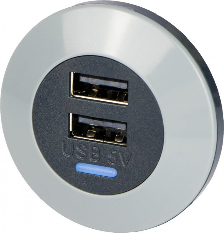 Dvojitá elegantní USB zásuvka do auta Alfatronix