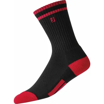 Pánské oblečení FootJoy ProDry Crew dětské ponožky, 1pár, černo/červené