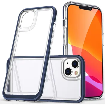 Pouzdro na mobilní telefon Clear Hybrid Armor Case pouzdro / kryt pro Apple iPhone 13 Mini (5,4") transparent / modré