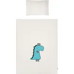 3-dílné ložní povlečení Belisima Dino 3D 90/120 smetanovo-tyrkysové