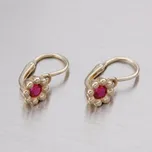 Dětské náušničky žluté zlato 585 zirkon 52DN-2030ZC