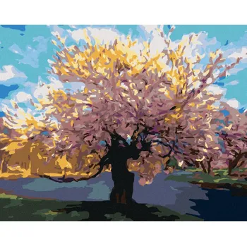 Hračka Diamondi Diamantové malování - SAKURA U POTOKA Rozměr: 40x50 cm, Rámování: bez rámu a bez vypnutí plátna