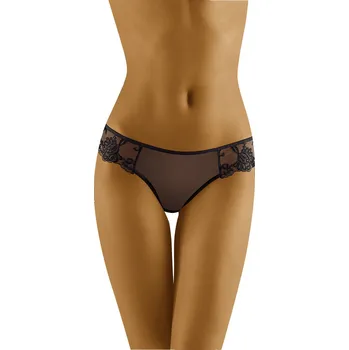 Dámská móda Černé svůdné kalhotky Sartarella od Wol-Bar s výšivkou, S i510_40742389391