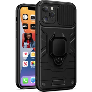 Pouzdro na mobilní telefon Pouzdro Ring Lens pro Realme C25Y Black