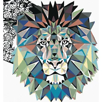 Hračka Diamondi Diamantové malování - MOZAIKOVÝ LEV Rozměr: 40x50 cm, Rámování: bez rámu a bez vypnutí plátna