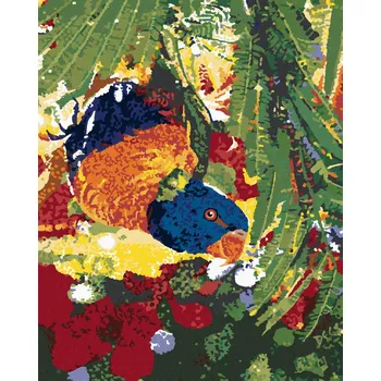 Dětské zboží Diamondi Diamantové malování - PAPOUŠEK HLAVOU DOLŮ Rozměr: 40x50 cm, Rámování: bez rámu a bez vypnutí plátna