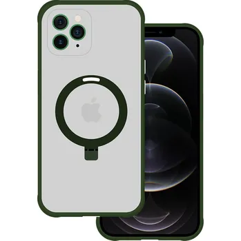Pouzdro na mobilní telefon Tel Protect Magical Magsafe Stand Case pro Iphone 11 Pro zelený
