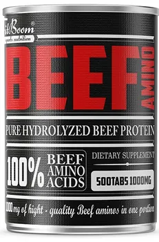 Aminokyselina Fitboom Beef Amino hydrolyzovaná hovězí bílkovina 500 tbl.