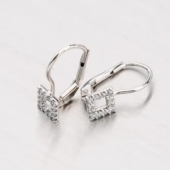 Náušnice Dámské náušnice bílé zlato 585 zirkon 358-0191