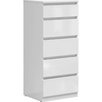 Komoda TETRIX komoda KOM5S, bílý lesk