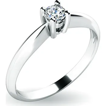 Prsten Zásnubní prsten bílé zlato 585/1000 přírodní diamant 0.130 ct G/SI ZP-10942D velikost 51