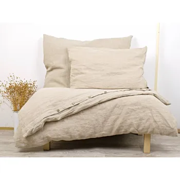 Povlečení Snový svět Lněné povlečení přírodní měkčené s kokosovými knoflíky Rozměr polštáře: Polštář 70x90 cm