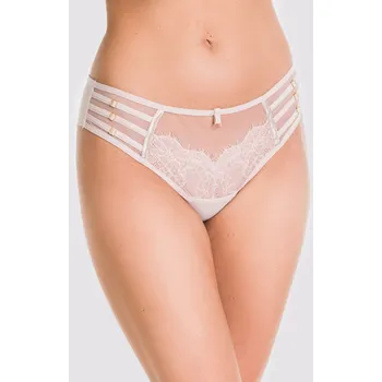 Kalhotky Béžové brazilky s krajkou a vysokým vykrojením DELICE II od MEDIOLANO, Béžová M i170_ME-19091-B-II-BEZ-M