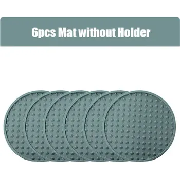 Silikonové nápojové podtácky se stojánkem - 6 ks Varianta: 6 modrých podtácků