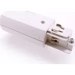 Light Impressions Napájecí adaptér kulatý 444521 pro přisazenou kolejnici 3-fázový pravý / bílý