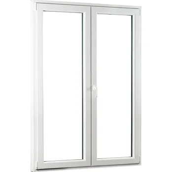 Okno SKLADOVÁ-OKNA.cz Dvoukřídlé plastové balkónové dveře trojsklo REHAU Smartline+ - 1300 x 2080 mm Bílá