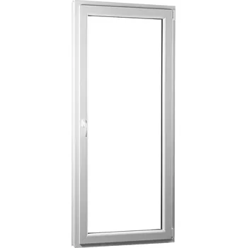 Okno SKLADOVÁ-OKNA.cz Jednokřídlé plastové balkónové dveře trojsklo REHAU Smartline+, pravé - 850 x 2080 mm Bílá