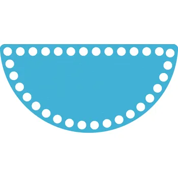 WoodenPuzzle.cz Víko na háčkování - půlkruh - modré (různé velikosti) Velikost: 20x10 cm