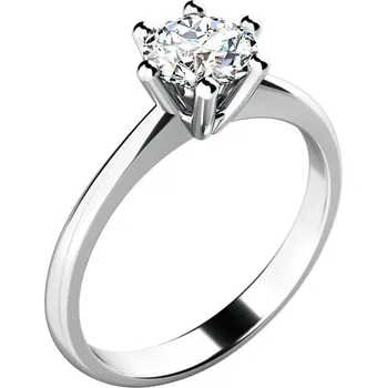 Prsten Dámský prsten bílé zlato 585/1000 přírodní diamant 0.60 ct G/SI 10720D 10720-B-DIA velikost 53