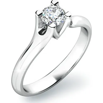 Prsten Zásnubní prsten bílé zlato 585/1000 přírodní diamant 0.20 ct G/SI ZP-10805D velikost 62