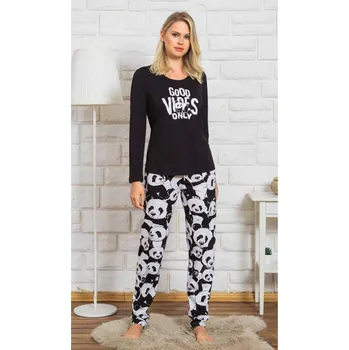 Dámské pyžamo Dámské pyžamo dlouhé Good vibes L - vyrobeno v EU