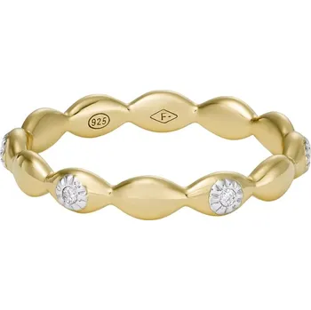 Prsten Fossil Elegantní pozlacený prsten Evil Eye JFS00615710 53 mm + 2 měsíce na vrácení zboží