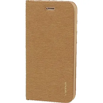 Pouzdro na mobilní telefon Pouzdro Vennus Book s rámečkem pro Samsung Galaxy J7 2017 zlaté