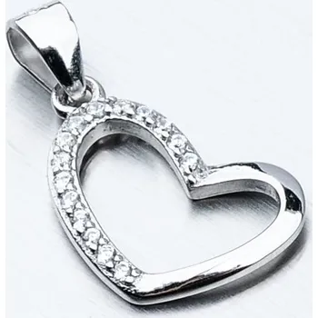 Přívěsek Dámský přívěsek stříbro 925 zirkon srdce HST-13203